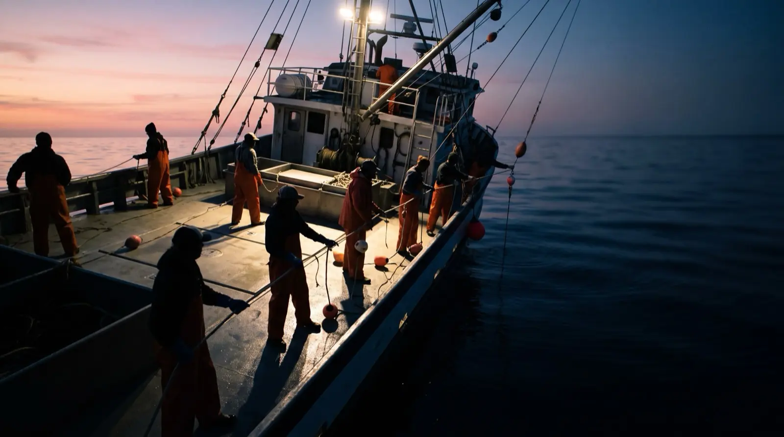 Fishing boat at dawn